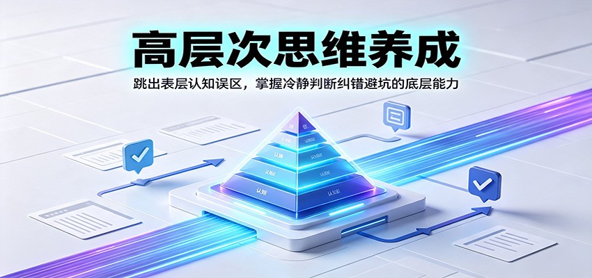 高层次思维养成:跳出表层认知误区,掌握冷静判断纠错避坑的底层能力插图 高层次思维养成:跳出表层认知误区,掌握冷静判断纠错避坑的底层能力插图