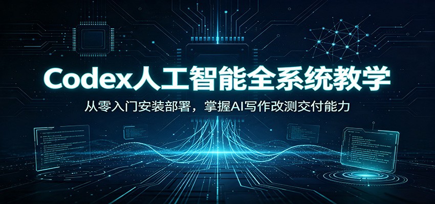 Codex人工智能全系统教学:从零入门安装部署,掌握AI写作改测交付能力插图 Codex人工智能全系统教学:从零入门安装部署,掌握AI写作改测交付能力插图