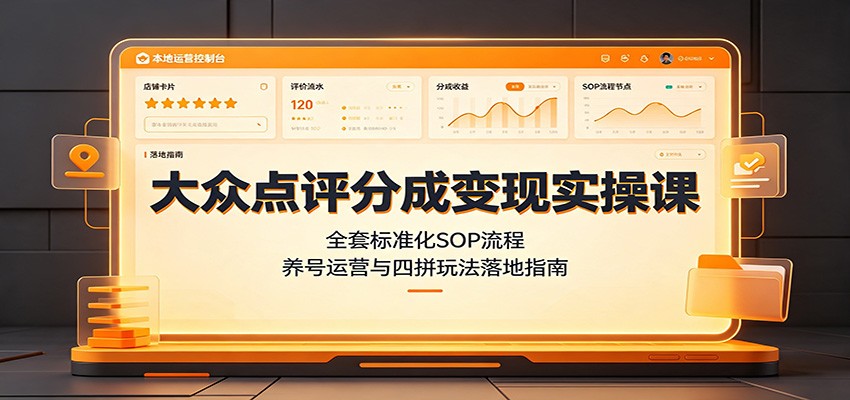 大众点评分成变现实操课:全套标准化SOP流程,养号运营与四拼玩法落地指南插图 大众点评分成变现实操课:全套标准化SOP流程,养号运营与四拼玩法落地指南插图