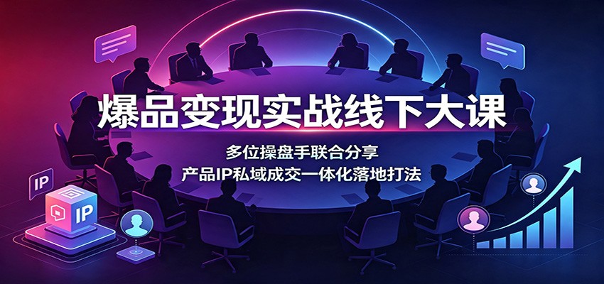 爆品变现实战线下大课:多位操盘手联合分享,产品IP私域成交一体化落地打法插图 爆品变现实战线下大课:多位操盘手联合分享,产品IP私域成交一体化落地打法插图