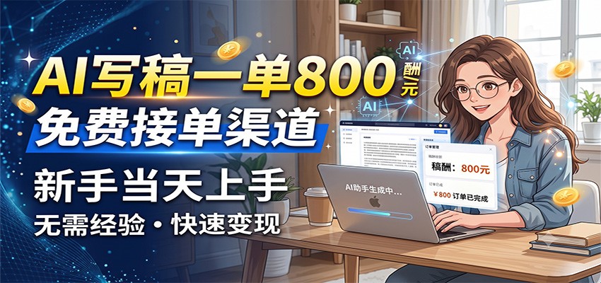 AI写稿一单800,免费接单渠道,一单一结几十到上千,新手当天上手插图 AI写稿一单800,免费接单渠道,一单一结几十到上千,新手当天上手插图