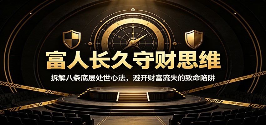 富人长久守财思维:拆解八条底层处世心法,避开财富流失的致命陷阱插图 富人长久守财思维:拆解八条底层处世心法,避开财富流失的致命陷阱插图