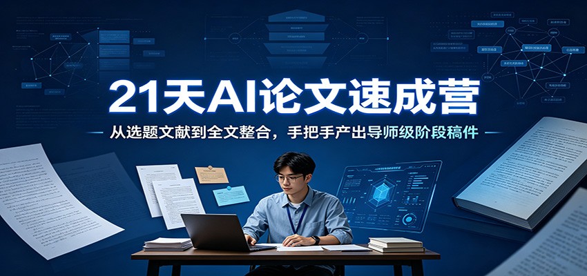 21天AI论文速成营:从选题文献到全文整合,手把手产出导师级阶段稿件插图 21天AI论文速成营:从选题文献到全文整合,手把手产出导师级阶段稿件插图