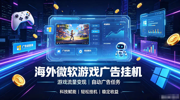 海外游戏广告自动挂G，轻资产海外副业风口，单设备稳定产出500+插图