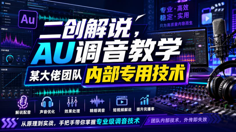 二创解说AU调音教学，某大佬团队内部专用技术插图