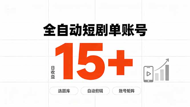 （19731期）快手全自动短剧分销｜单账号日收益15+插图