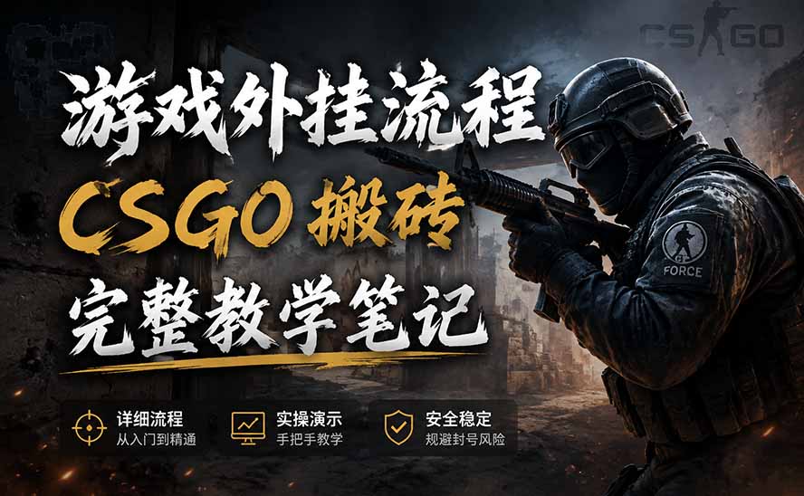 （19719期）游戏挂机全流程笔记分享，CSGO游戏搬砖，小白看了当天学会见收益插图