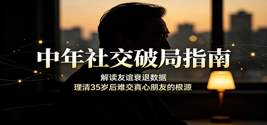 中年社交破局指南：解读友谊衰退数据，理清35岁后难交真心朋友的根源插图