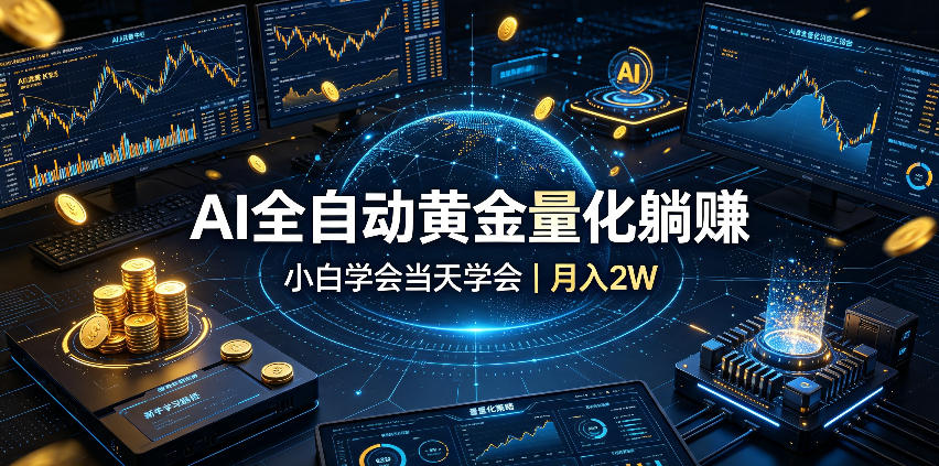 AI全自动黄金量化躺赚:小白学会当天学会,月入2W!插图 AI全自动黄金量化躺赚:小白学会当天学会,月入2W!插图