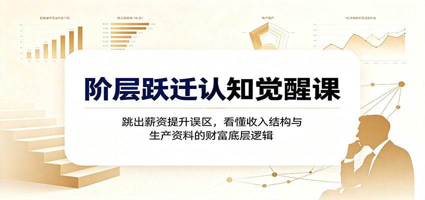 阶层跃迁认知觉醒课：跳出薪资提升误区，看懂收入结构与生产资料的财富底层逻辑插图