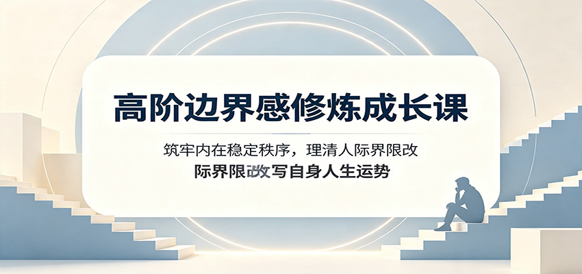 高阶边界感修炼成长课:筑牢内在稳定秩序,理清人际界限改写自身人生运势插图 高阶边界感修炼成长课:筑牢内在稳定秩序,理清人际界限改写自身人生运势插图