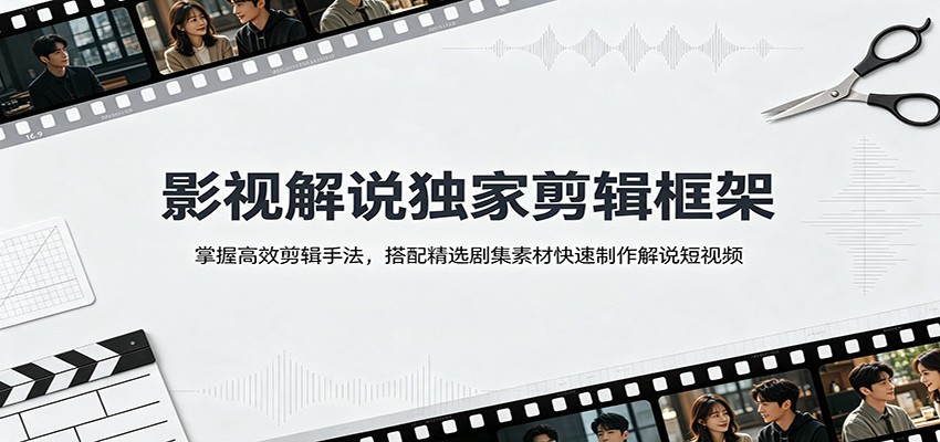 影视解说独家剪辑框架:掌握高效剪辑手法,搭配精选剧集素材快速制作解说短视频插图 影视解说独家剪辑框架:掌握高效剪辑手法,搭配精选剧集素材快速制作解说短视频插图