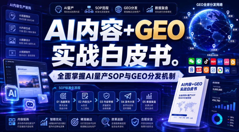 AI内容+GEO实战白皮书，全面掌握AI量产SOP与GEO分发机制【文档】插图