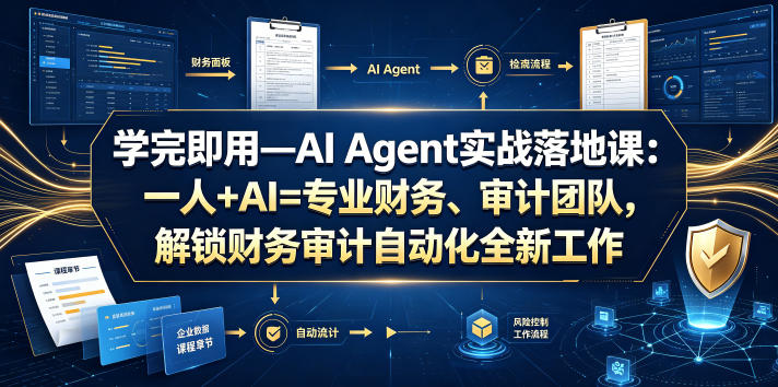 学完即用—AI Agent实战落地课：一人+AI=专业财务、审计团队，解锁财务审计自动化全新工作模式（更新0804）插图