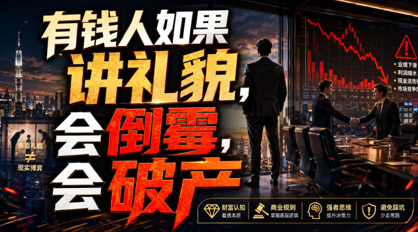 付费文章：有钱人如果讲礼貌，会倒霉，会破产插图