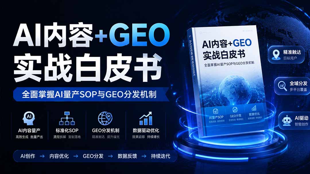 （19729期）AI内容+GEO实战白皮书。全面掌握AI量产SOP与GEO分发机制插图1